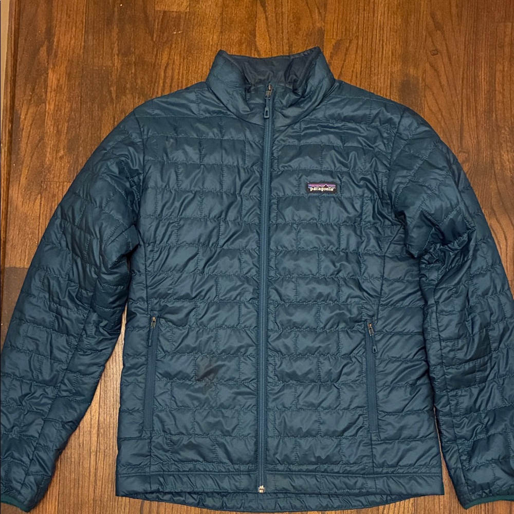 Patagonia Men's Teal Blue Puffer Jacket